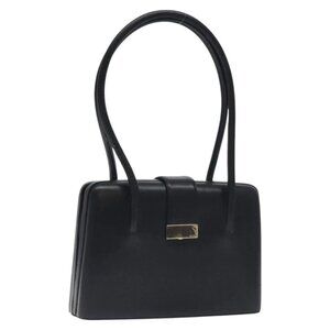 GUCCI Shoulder Bag Leather Outlet Black Auth